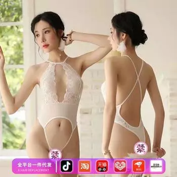 Сексуальное нижнее белье сексуальное с кружевом с вырезом на шее, перспектива из трех точек, боди с вырезом, соблазнительная пижама 6232 one size fits all