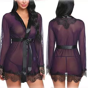 Сексуальное нижнее белье, сексуальная перспектива, сетчатая ночная сорочка, кружевной край, сексуальный костюм S