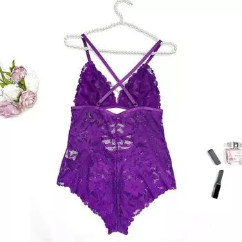 Сексуальное нижнее белье Секс Соблазн Эластичное нижнее белье Цельная пижама Секс Веселый комбинезон S