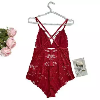 Сексуальное нижнее белье Секс Соблазн Эластичное нижнее белье Цельная пижама Секс Веселый комбинезон S