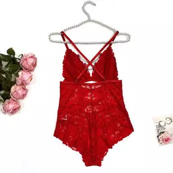 Сексуальное нижнее белье Секс Соблазн Эластичное нижнее белье Цельная пижама Секс Веселый комбинезон S