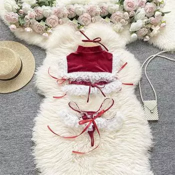 Сексуальное нижнее белье Сексуальный Маленькая грудь Французский Трехточечный Ретро Ципао Униформа Соблазнительный Костюм Косплей S