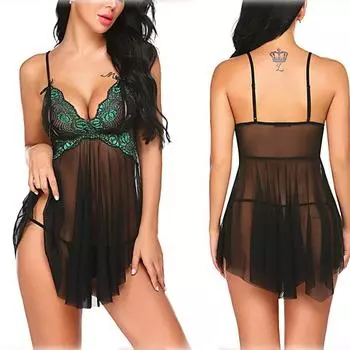 Сексуальное нижнее белье, сексуальные подвязки, женская сетчатая прозрачная ночная сорочка, сексуальный костюм S
