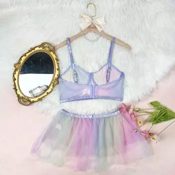 Сексуальное нижнее белье трехточечное сетчатое прозрачное цельное платье на бретелях соблазнительный кружевной костюм 1XL