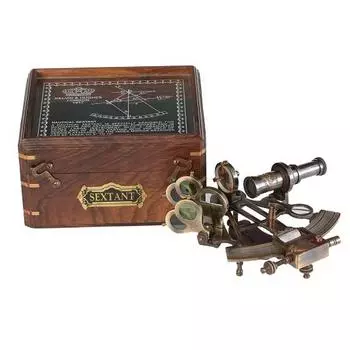 Секстан из латуни Астролябия в винтажном стиле с антикварной патиной