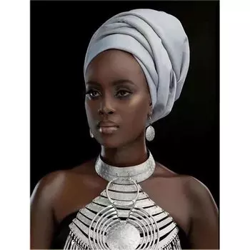 Сексуальная африканская художественная черно-белая женская полная квадратная круглая алмазная живопись Алмазная вышивка мозаика наборы крестиков домашний декор Full Round 20x25CM