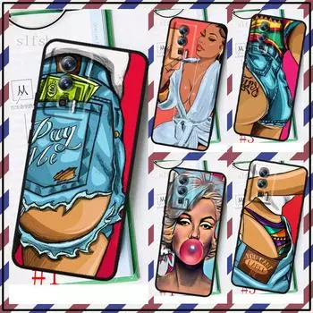 Сексуальная большая девушка искусство для Xiaomi Redmi 9A 9C 9AT 10C 9 9T 10 12C 13C 8 12 K60 A1 K50 K40 5G черный чехол для телефона TPU Redmi 10 4G