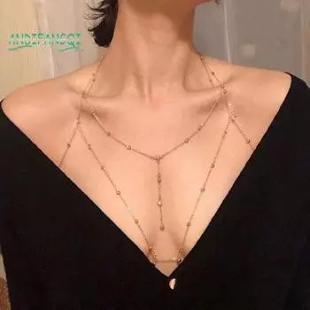 Сексуальная цепочка для бюстгальтера, многослойная блестящая кисточка со стразами, золотой, серебряный цвет, металлический пляжный бикини, на груди, цепочка для тела, ювелирное ожерелье, клубные аксессуары серебряный