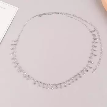 Сексуальная цепочка для тела со стразами и кисточками, цепочка на талию, цепочка на живот, тонкие бусины, цепочка для тела, пояс-цепочка для женщин, модные украшения для тела серебряный