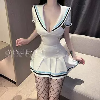 Сексуальная чистая похоть сексуальный матросский костюм косплей двухмерная униформа соблазнительный набор 8852 one size fits all