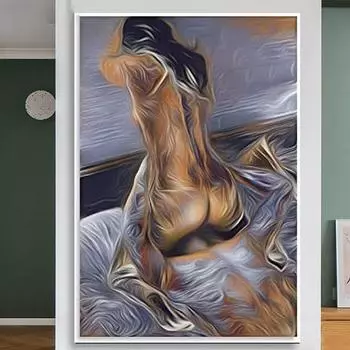 Сексуальная девушка сзади алмазная живопись новинка 2022 современная европейская любовь алмазная вышивка женщина домашнее животное полная алмазная мозаика Full Round 20x30CM