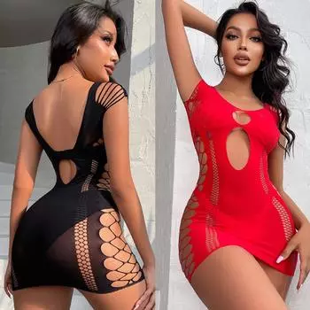 Сексуальная девушка вечеринка ночной клуб одежда ажурная короткая сетчатая юбка женская эротическая сетка перспектива соблазнительное мини облегающее платье ночная одежда XXXL