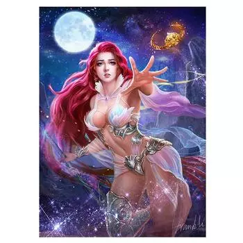 Сексуальная головоломка фея Алмазная вышивка Алмазная мозаика полный квадрат КРУГЛЫЙ 5d diy алмазная живопись игра аниме горный хрусталь A2060 Full Round 20x30CM