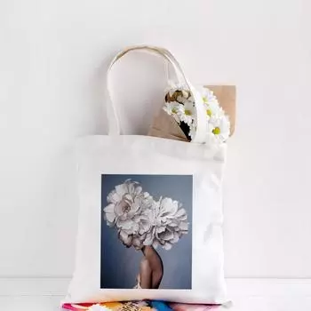 Сексуальная Холщовая Сумка с Цветами и Перьями, модная женская сумка на плечо в стиле Харадзюку, сумки-тоут