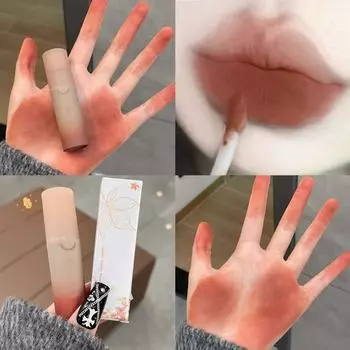 Сексуальная Красная Матовая Бархатная Губная Помада Серая Розовая Тонированная Грязь Для Губ Глазурь Для Губ Водостойкая Стойкая Грязь Для Губ Не Остающаяся Помада