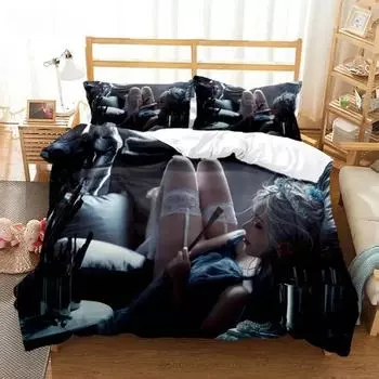 Сексуальная красота очарование мягкий и удобный одеяло постельное белье комплект пододеяльник и наволочка полный размер настраиваемый 135x200cm 2pcs