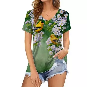 Сексуальная креативная женская футболка с 3D принтом цветов, персонализированные элегантные летние повседневные футболки с короткими рукавами, женские топы, одежда 8XL