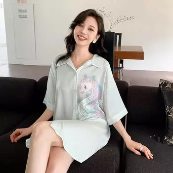 Сексуальная кружевная ажурная рубашка юбка тонкая пижама женская домашняя одежда One size