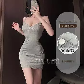 Сексуальная кружевная соблазнительная ночная рубашка накладка на грудь большого размера чистое желание эротическое нижнее белье на бедра бесплатная пижама для женщин M