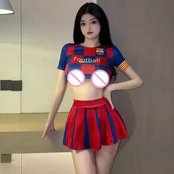 Сексуальная леди футболка малышка школьница сексуальный футбольный костюм чирлидерши топ короткая юбка комплект для женщин XXS