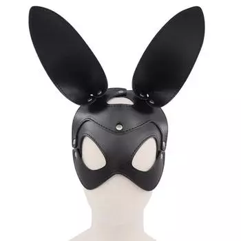 Сексуальная маска с кроличьими ушками, маска для глаз, головной убор, ролевая игра, сценическое представление, секс-игрушка для пары, секс-товар для взрослых чёрный