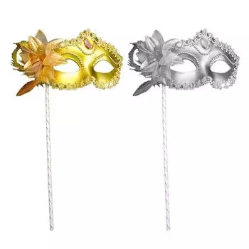Сексуальная маскарадная маска для свадебной вечеринки, венецианская танцевальная вечеринка, ручная маска для вечеринки золотой
