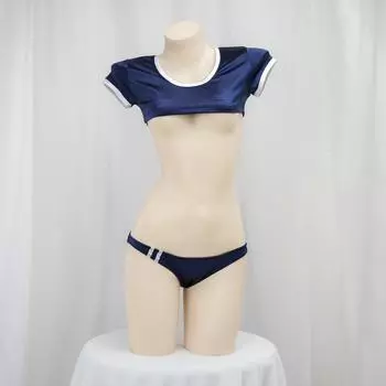 Сексуальная мини-гимнастическая аниме-ролевая школьная форма - 174-A One Size темно-синий