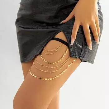 Сексуальная многослойная цепочка с жемчугом и кисточками для женщин, простая регулируемая эластичная цепочка на бедро, пляжные украшения для тела
