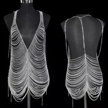 Сексуальная многослойная длинная юбка, цепочка на тело, индивидуальное нижнее белье, декоративная цепочка, аксессуары для танца живота