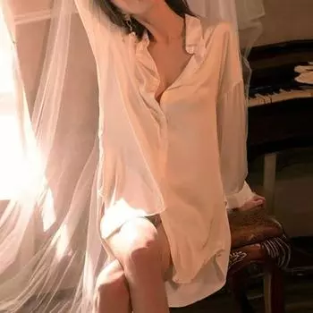 Сексуальная ночная рубашка в стиле бойфренда, теплая одежда для сна, повседневная удобная женская ночная рубашка, домашняя одежда белый