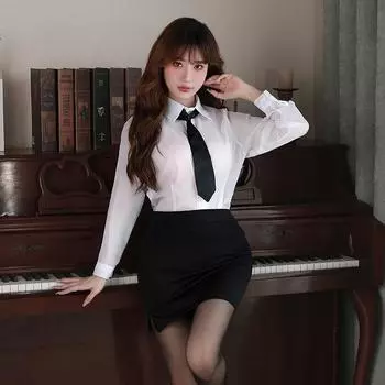 Сексуальная облегающая бедра юбка секретарши, соблазнение, учитель, униформа для рабочего места, горячий соблазнительный костюм One size