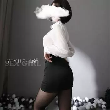 Сексуальная обтягивающая бедра секретарша OL униформа сексуальное нижнее белье учительница соблазнительный костюм ночной клуб One size