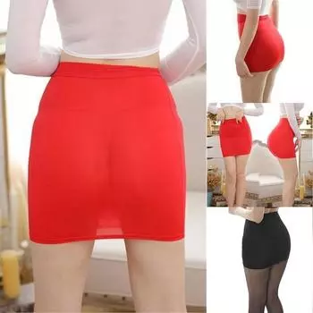 Сексуальная обтягивающая юбка на бедрах, женская прозрачная юбка в сексуальном нижнем белье, прозрачная эластичная ночная одежда, прозрачная юбка One Size