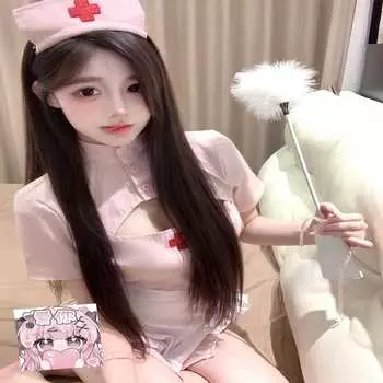 Сексуальная одежда большого размера, сексуальная одежда медсестры, выражающая чистое желание, косплей, одежда для страсти, униформа с вырезами Small size [80-60kg]