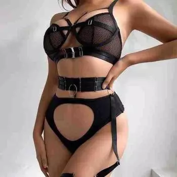 Сексуальная одежда женские бюстгальтеры и нижнее белье сексуальный многокомплектный пояс для чулок стальной лоток секс костюм S