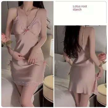 Сексуальная пижама Pure Desire, кружевная однотонная юбка на подтяжках, пижама на подтяжках, верхний халат, комплект домашней одежды XL