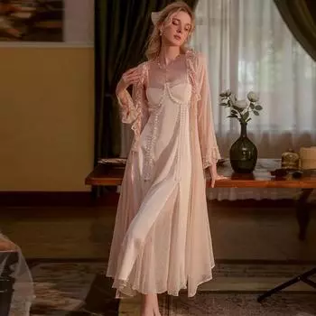 Сексуальная пижама женская повседневная одежда весна и лето милая пижама платье сетчатый кружевной сексуальный комплект ночной рубашки M