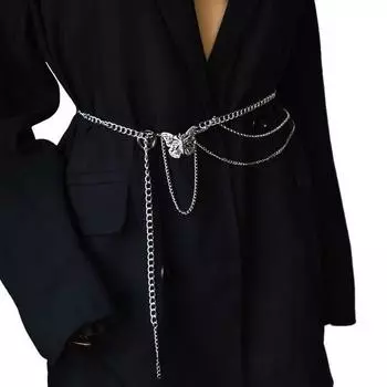 Сексуальная поясная цепочка Y2k, милая и крутая подвеска для девочек, цепочка для тела в стиле ретро, дискотека Ins, модная металлическая цепочка, аксессуары для одежды, летнее платье One Size