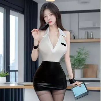 Сексуальная Секретарь Сексуальное Женское Белье Женское Униформа Соблазнение Страсть Халат Нижнее Белье average size [recommended 80-60kg]