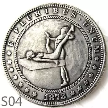 Сексуальная секс-девушка, женщина-мужчина занимается любовью с любовником, памятная монета-сувенир s4