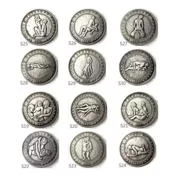 Сексуальная секс-девушка, женщина-мужчина занимается любовью с любовником, памятная монета-сувенир s8