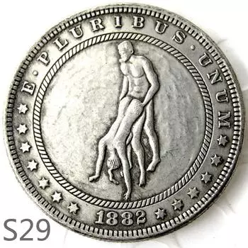 Сексуальная секс-девушка, женщина-мужчина занимается любовью с любовником, памятная монета, сувенир s29