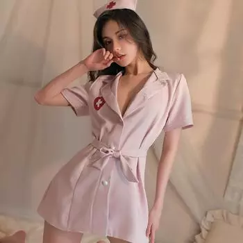 Сексуальная сексуальная медсестра униформа подростковое соблазнение сексуальное женское белье эмоциональное веселье косплей женская униформа M