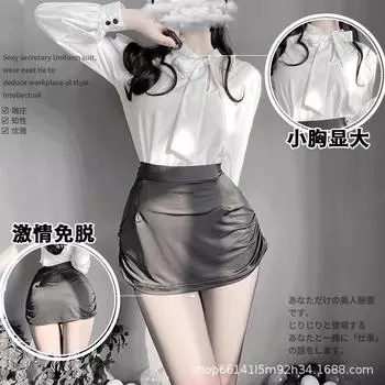 Сексуальная старая женщина-секретарь соблазнение секс пижама прозрачный флирт нижнее белье страсть костюм униформа одежда больших размеров 2516 average size