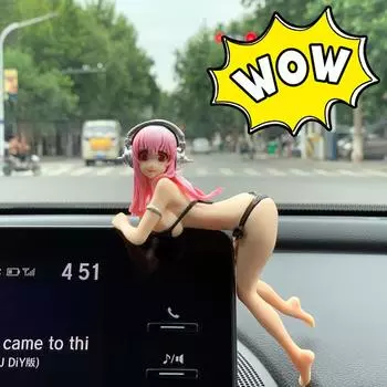 Сексуальная Suupaa Soniko Bunny Girl Girls Car Decorations Cartoon Kawaii Anime Статуэтка Car Dashboard Сексуальная кукла Фигурка Украшения для автомобиля