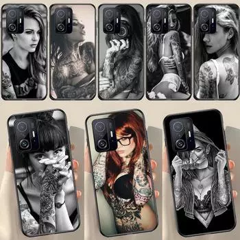 Сексуальная татуировка девушка для POCO X5 X3 F5 Pro X4 F4 GT M5s C40 F3 чехол для Xiaomi 13 Lite 12 11T 12T Pro 12X чехол Mi 11T (11T Pro)