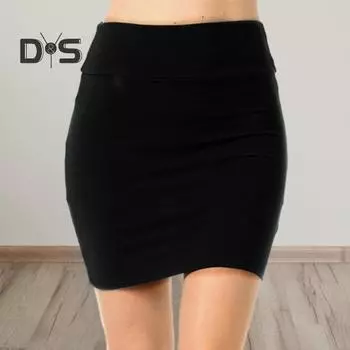 Сексуальная женская мини-юбка-карандаш с высокой талией, офисная женская однотонная эластичная облегающая короткая юбка до бедра, женская одежда M абрикосовый