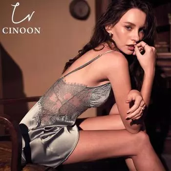 Сексуальная женская одежда для сна, перспективная кружевная ночная рубашка, тонкая домашняя одежда, ночная рубашка, шелковая ночная рубашка без рукавов, ночное платье, размер M-XXL M розовый