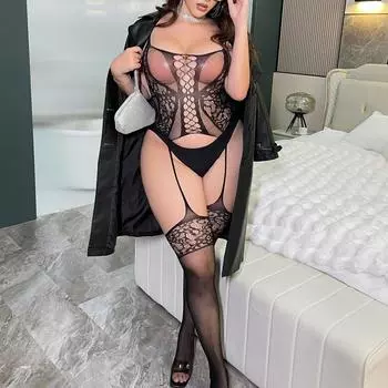 Сексуальное эротическое белье для женщин порно сетчатый боди с вырезами женские полые эластичные боди-чулки эротические взрослые женские секс-игры костюмы