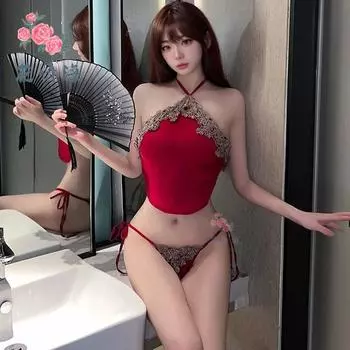 Сексуальное эротическое нижнее белье чистое желание кармашек на животе горячее свободное искушение кровать One Size